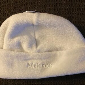 Lululemon Athletica Soft White Fleece Hat